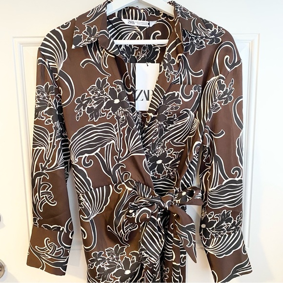 Zara printed wrap dress - Picture 5 of 7